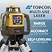 Topcon RL-H5A Laser Transit Leveler Kit - LS-80X Rotary Laser Receiver with Rod Bracket - 36-60in Precision Level 360 Laser Tripod - 13ft Fiber Rod Level Tool with Inch Increments for Construction