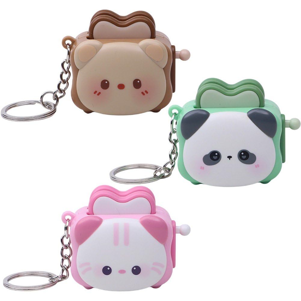 Casiler Miniature Toaster Keychain Silent Version Lightweight Miniature Toaster Keychain Mini Cute Key Pendant for Bag Car