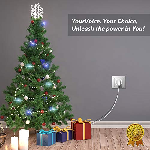 Smart Plug 2.4G WiFi YUTRON Smart Life Plugs WiFi Smart Outlets Wireless Sockets Works with Alexa, Echo Dot ,Google Home, Timer Switch, 10A, Long Reception Range, No Hub Required, White,1 Pack