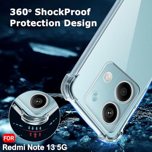 Image of TheGiftKart Crystal Clear Back Cover Case for Mi Redmi Note 13 5G | Shockproof Soft TPU Case | Cushioned Edges for Ultimate Protection Back Cover Case (TPU, Transparent)