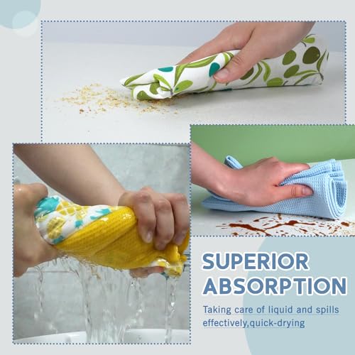 Cagreex DC Kitchen Towel Tea Dishcloths Set: 4 Pcs 18*26 Soft Absorbent 100% Cotton Dish Towels thumb #2