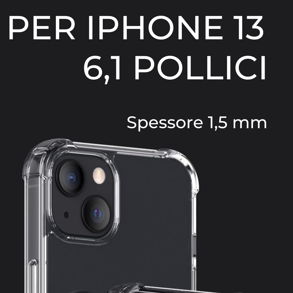 Custodia Soft Armor Leggera Custodia Soft Armor Per Xiaomi Mi 10T Lite 5G - TPU 1.5mm, Angoli Rinforzati, Protezione Antishock Custodia Protezione Angoli
