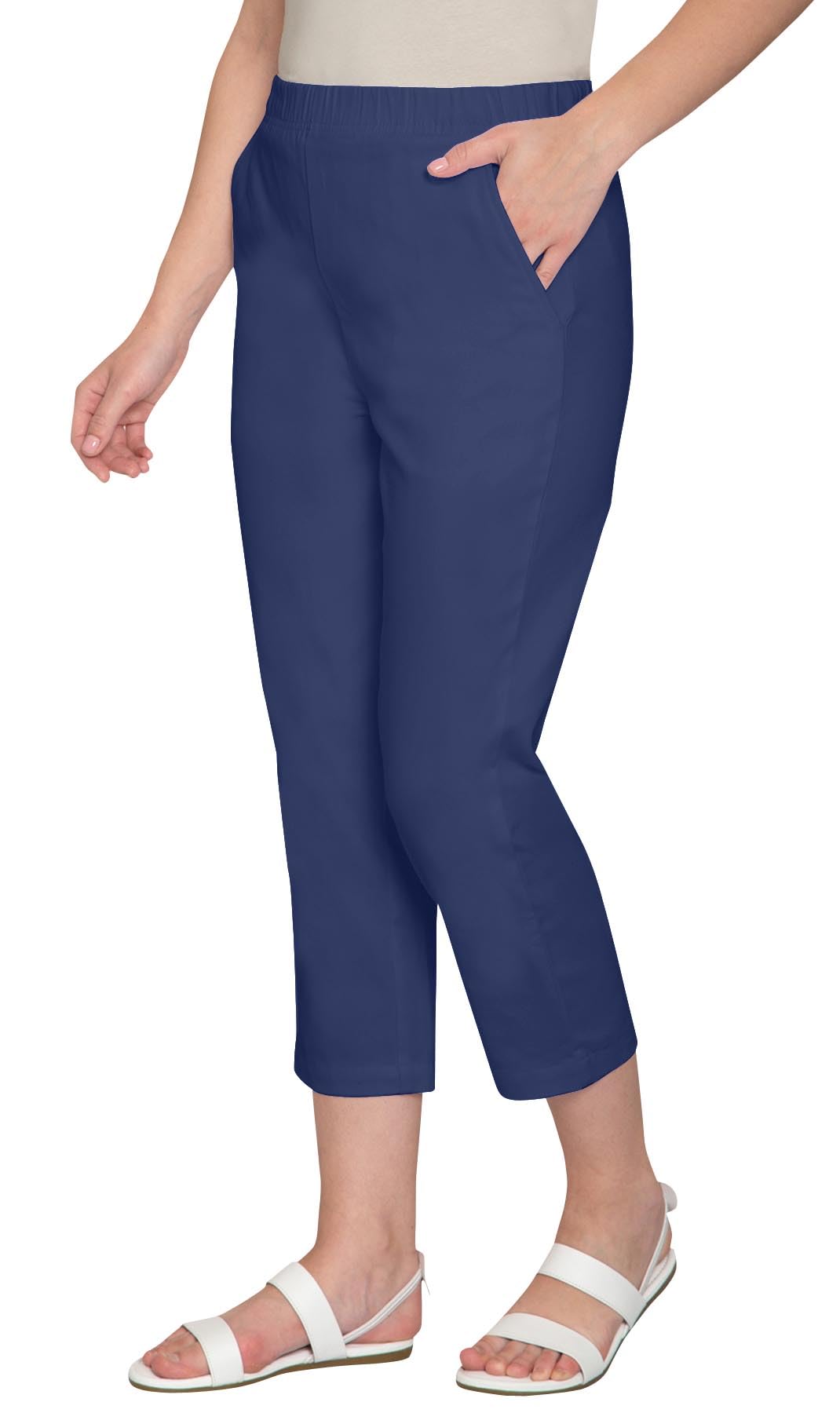 Turtle Bay New York Womens Stretch Denim Capris Lightweight Stretch
