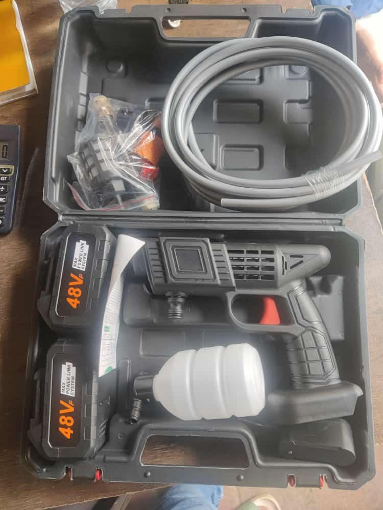 High Pressure Washer Gun Cordless 48V Double Battery Portable Electric Car Wash Machine with Stainless Steel Filter Foam Bottle 30Bar Water Spray Gun Compact Handheld-image-10