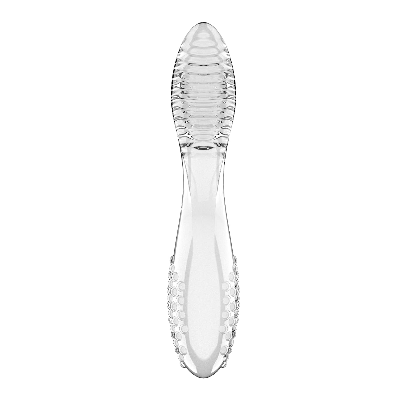 Satisfyer Dazzling Crystal 2, dildo in vetro | sex toy in vetro da 20 cm con scanalature e protuberanze | per punto G | per giochi con le temperature | vetro borosilicato | trasparente, liscio