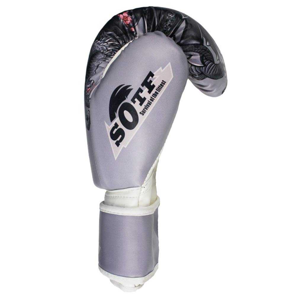 Formazione Guantoni da Boxe Fitness Esercizio Mitt, Lotta Cuoio Boxe Formazione Guanto Uomo Donna, per Sparring, Muay Thai, Kickboxing, Lottare (6 Once 8 Once 10 Once 12 Once),B,6oz