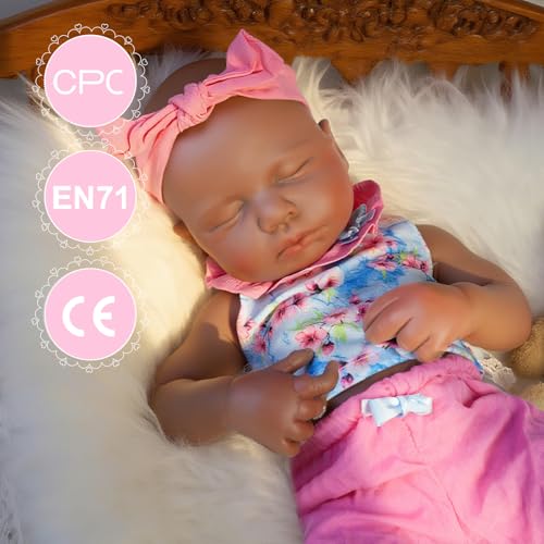Muñeca Reborn Baby Silicone 19 pulgadas realista miniatura 4