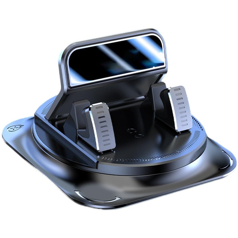 AIKEOU Car Dashboard Phone Holder 360° Rotation Secure Locking Non-Slip Base