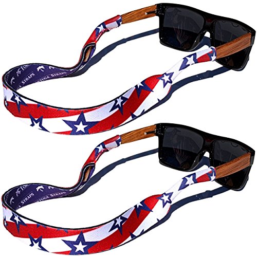 TORTUGA STRAPS FLOATZ Relaxed Fit Stars & Stripes -2 Pk Floating Sunglass Straps
