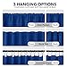 Deconovo Blackout Curtains, Thermal Insulated, W52 x L84 2 Panels, Back Tab, Machine Washable, Room-Darkening Drapes for Bedroom/Living Room Royal Blue