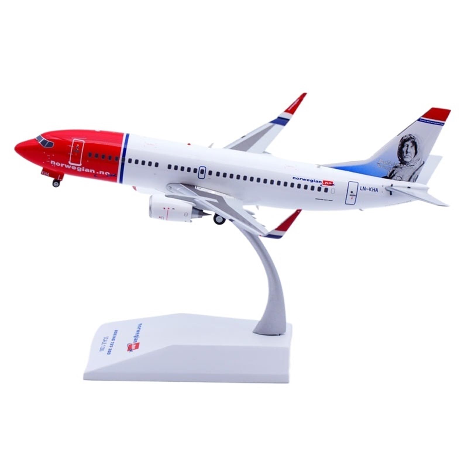 Repliki modeli samolotów 16CM dla norweskiego powietrza B737-300 LN-KHA wyświetlacz statyczny samolot model samolotu w skali 1:400 dla kolekcjonerów lotów miniaturowy model samolotu