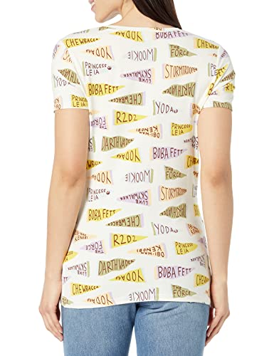 Image of Amazon Essentials Disney | Marvel | Star Wars | Princess Women's Classic-Fit Short-Sleeve V-Neck T-Shirt, Multipacks