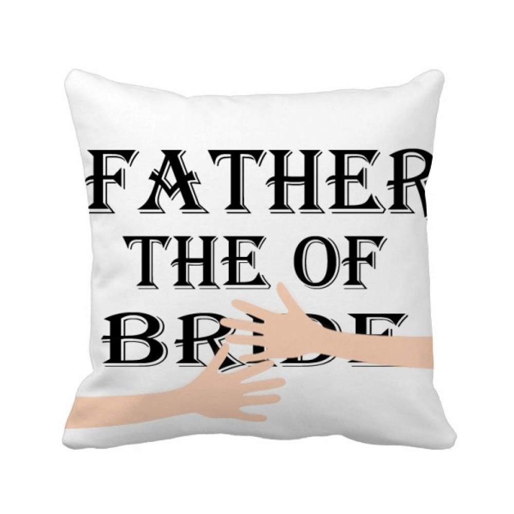 Coussin mariée Fête des Pères housse de coussin décorative motif câlin et citation