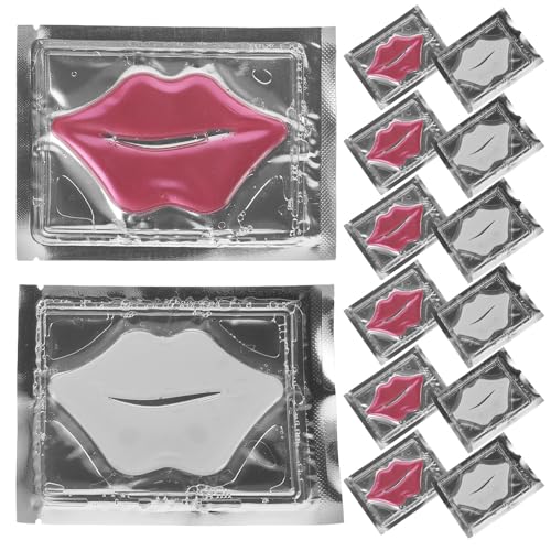 MUCKLILY 20 pezzi Maschere Labbra Collagene Idratanti da Patch Leviganti e Anti-età per Labbra Secche e Screpolate Balsamo Nutriente Rimpolpante e per Uso Notturno e Quotidiano