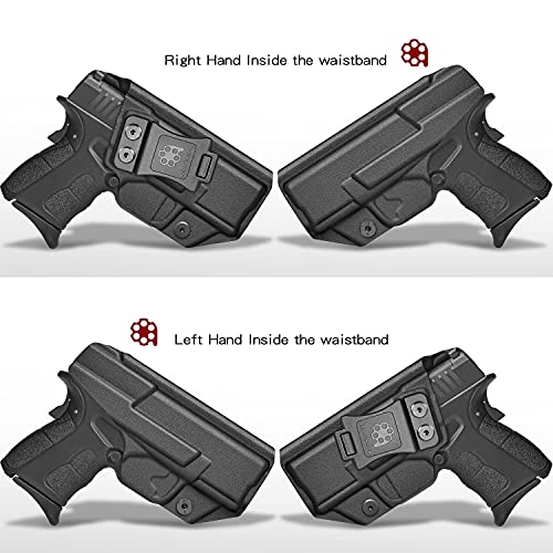Amberide Iwb Kydex Holster Fit: Springfield Xd-S 3.3" & Xd-S Mod.2 3.3" Pistol | Inside Waistband | Adjustable Cant | Us Kydex Made (Black, Right Hand Draw (Iwb)) #TOP2