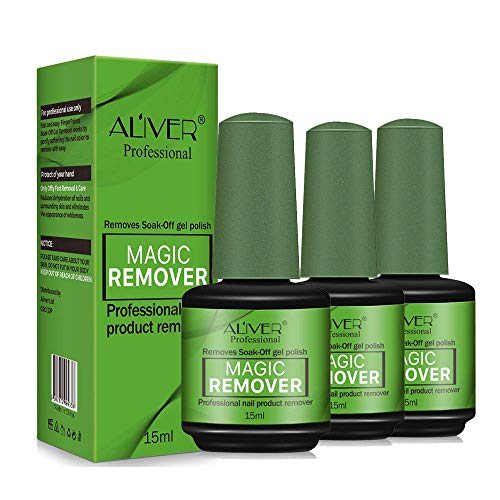 3 Pack Magic Nail Polish Remover, Quick & Easy Remove Gel Nail Polish Within 3-5 Minutes, No Need For Foil, Soaking or Wrapping, For Natural, Gel, Acrylic, Sculptured Nails