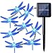 Qedertek Dragonfly Outdoor Solar Lights, 20ft 30 LED Waterproof Fairy Decoration Lighting for Indoor/Outdoor, Patio, Lawn, Garden, Party, Wedding, Landscape, Holiday, Halloween, Christmas (Blue)