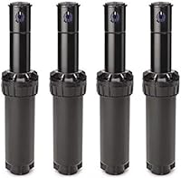 Rain Bird 5000 Rotor Sprinkler Heads 4-Pack - Adjustable 40-360° Arc, Up to 40ft Radius, Pre-Installed Nozzles