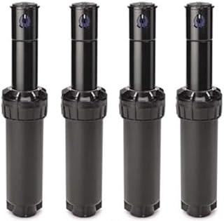 Rain Bird 5000 Rotor Sprinkler Heads 4-Pack - Adjustable 40-360° Arc, Up to 40ft Radius, Pre-Installed Nozzles
