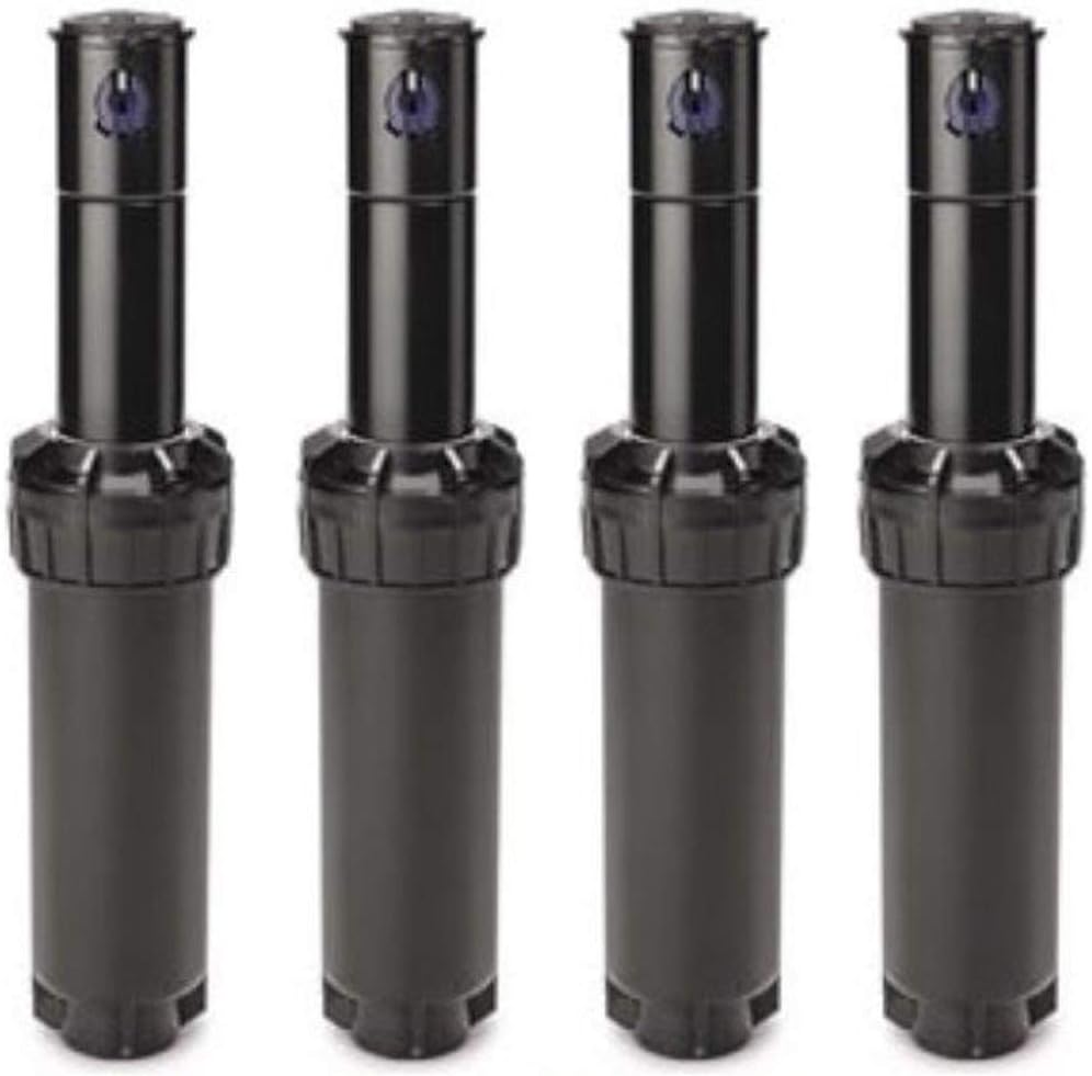 5000 Heavy Duty Simple Adjust Gear Driven Rotor Sprinkler Head, 4-Pack - 3/4 inch Inlet - Water Efficient 4 inch Pop Up Lawn Sprinkler, Adjustable 40-360 Degree Arc and 25-50 ft Radius