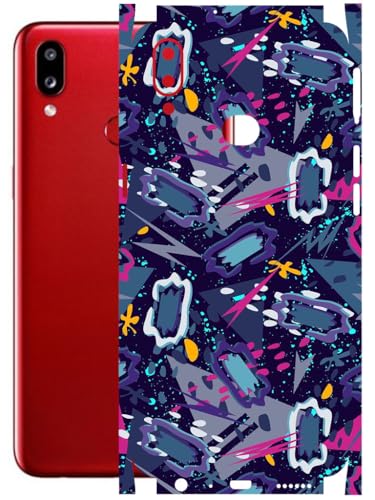 Image of AtOdds - Full Body Back Screen Guard Protector Film - Lamination Wrap Skin Sticker Compatible with Samsung Galaxy A10s | Scratchproof Matte Finish (Abstract)
