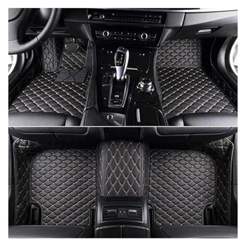 Tapis de sol Cadillac SRX 5 places (2010-2016) sur mesure antidérapant noir et beige