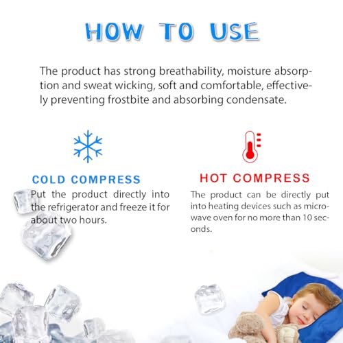 Cooling Pad Mat for Pillow - Cold Injuries Relief, Perfect for Night Sweats, Migraines, Fevers, Hot Flashes - Reusable (Blue) - Image 4