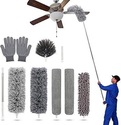 Extended Reach Duster Kit for High Ceilings and Multi-Surface Cleaning