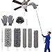 Duster with Extension Pole for Cleaning Ceiling Fans, High Ceilings, in Addition, Dusters for Cleaning Can Also Be Used for Low Places Cleaning, Such As Cabinets, Sofas, and Other Small Spaces.