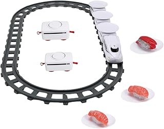BESTOYARD 1 Conjunto De Brinquedo De Sushi Trem De Natal Para Comida Mesa Giratória Trem De Comida Trem Movido A Bateria Brinquedo De Trem Para Crianças Mesa De Brinquedo Trem De