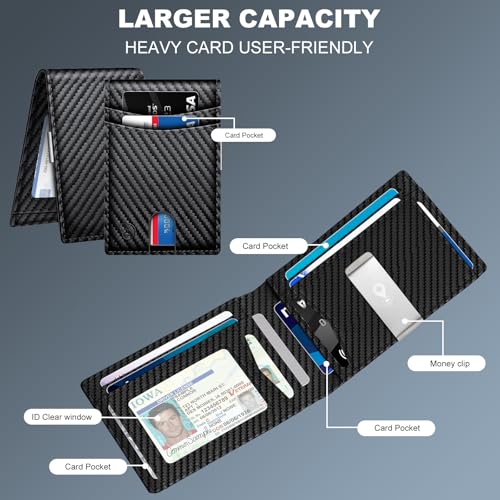 Wallet for Men Slim Leather ID Window And 11 Slot With Gift Box2