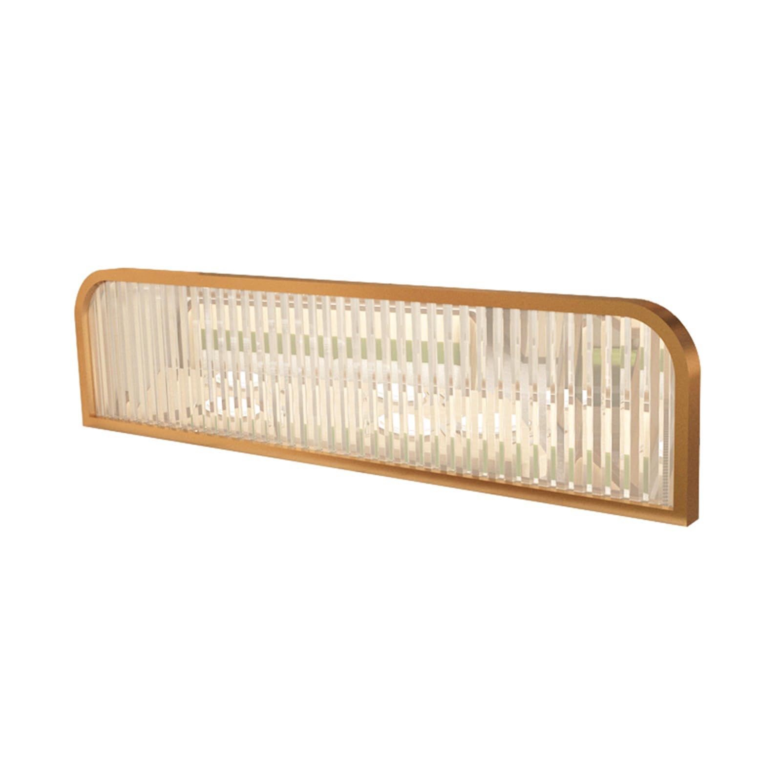 KLGFBDC Gold Restaurant Countertop Partition Divider - Easy Install & Clean Privacy Screen for Office, Restaurant, Hotel - Space-Saving 80x30CM Divider