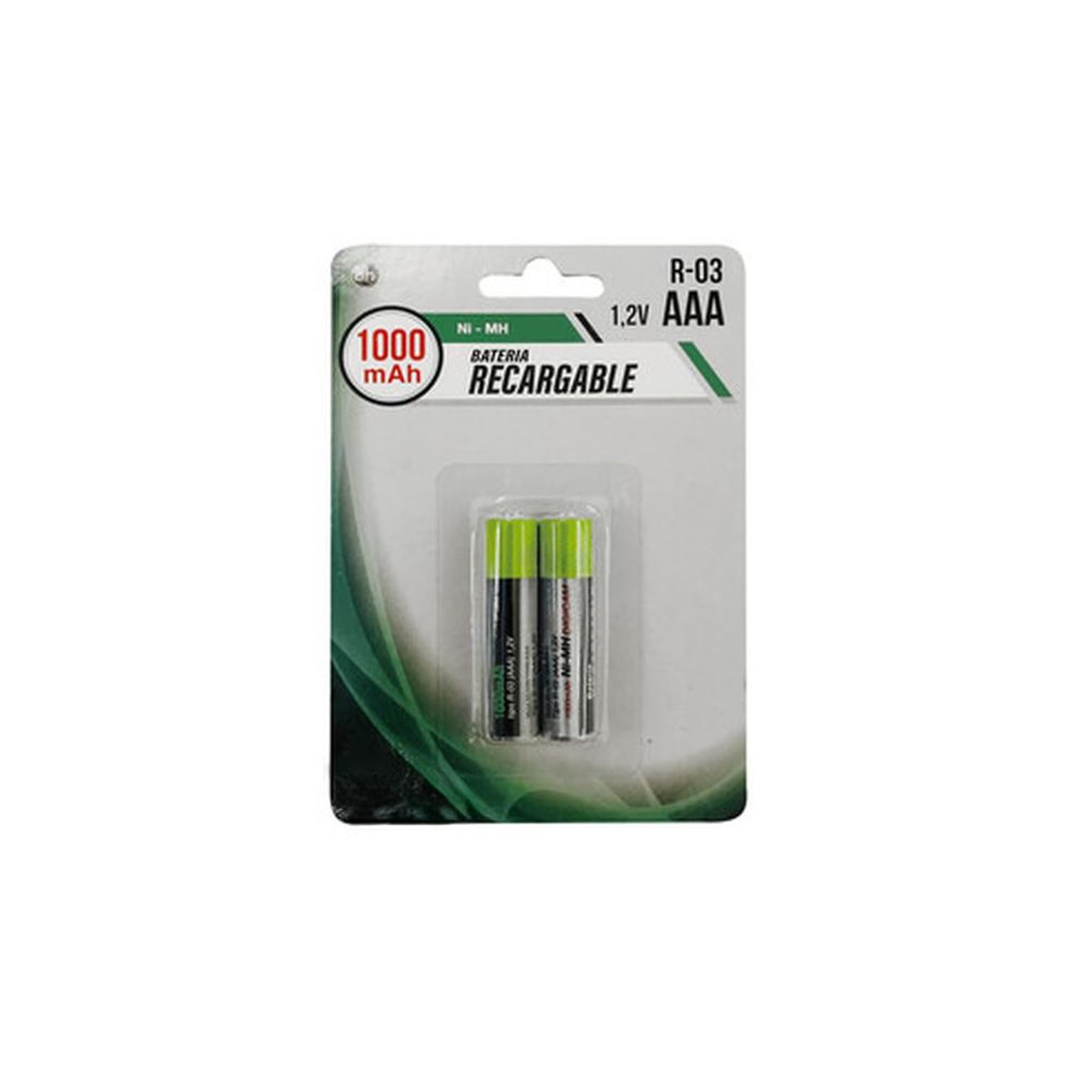 AAA Rechargeable Batteries 1000 mAh 2 Units, Ideal for Electronic Devices and Toys.