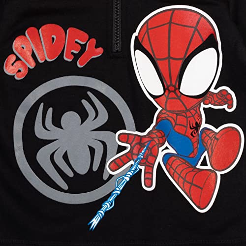 Marvel Spidey and His Amazing Friends Little Boys' Graphic Pullover Hoodie Spidey Black 7-8 - image 6