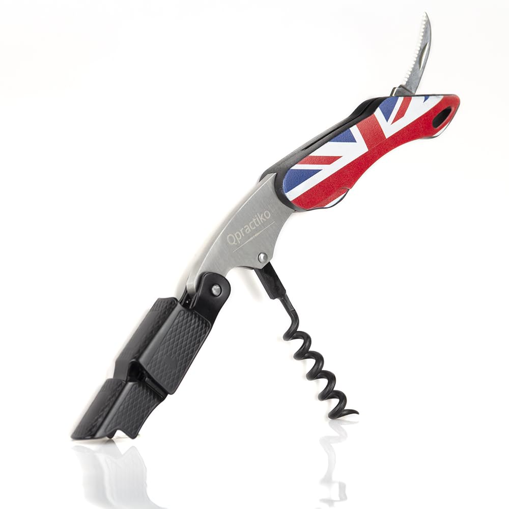 Tire-Bouchon Shark Qpractiko - Design Requin Ergonomique En Acier Inoxydable Et Bois Noble