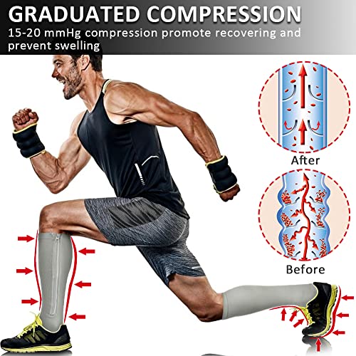 Image of Ailaka Medical 15-20 mmHg Zipper Compression Socks Women Men