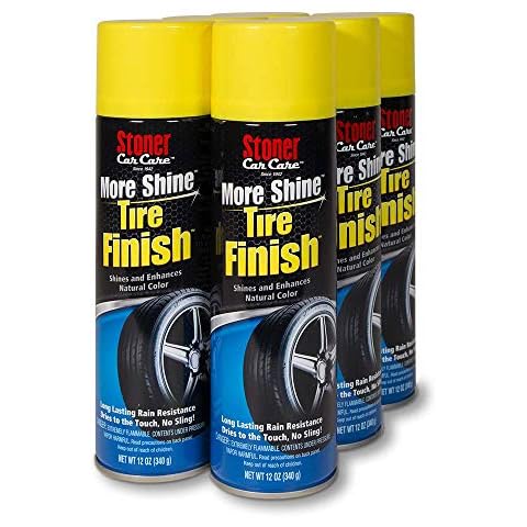 Stoner Car Care 91094-6PK More Shine Tire Finish for Tire and Wheel Care Creates a Long-Lasting, Rain-Resistant Tire Shine, Makes Faded Tires Look New, Non-Greasy Formula, 12 Oz, Pack of 6 Cover