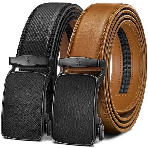 KEMISANT Men's Belt Multipack-Ratchet Belt Adjustable for Gift Men Lightweight 1 3/8