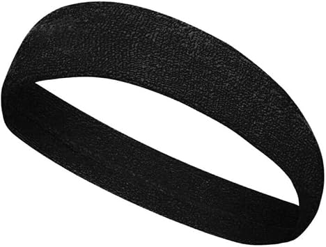 towel sweatband headband basketball tennis sports Black