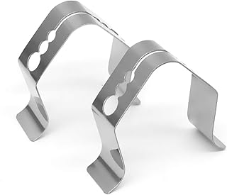 BBQ Thermometer Probe Bracket, 2PCS Meat Thermometers BBQ Clip, for BBQ Smoker Grill Oven Ambient Probe Holder Thermometer Grill Clip Universal Accessories