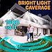 TBI Security Solar Lights Outdoor 216 LED 2200LM, 6500K - Extra-Wide Adjustable 360° 3 Heads with 3 Modes,Wireless Motion Sensor 40ft - Waterproof IP65 Spot Flood Lights Solar Powered 2200mah(2 Pack)