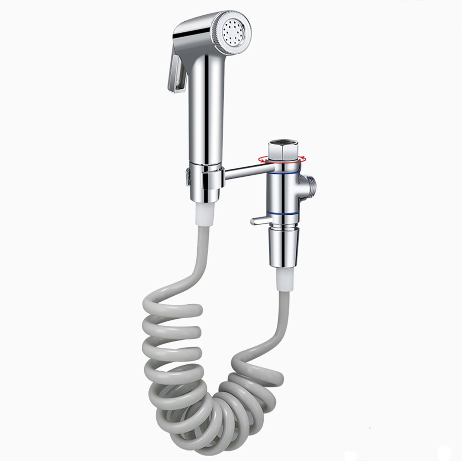 Pulvérisateur de bidet portatif for toilette anti-torsion avec flexible 1,5m