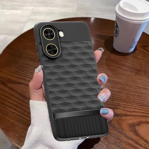 Image of amazon basics Shockproof Case for Poco C71 4G | Full Camera Protection | TPU Flexible Mobile Back Cover for Poco C71 4G (Matte Black)