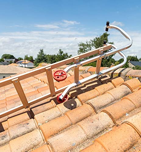 Echelle Plate de Toit en Bois pour Couvreur avec Crochet de Toit 5m Hailo Safety Roof