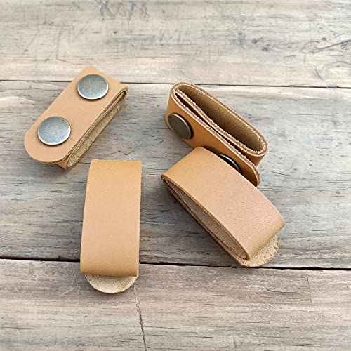 4PCS leather Heavy Duty Belt Keeper Double Snaps Tactical Belt Buckle for 2inch Wide Outdoor Sports Belt Fixing4