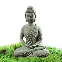 石像 石彫 石造 仏像 石仏 島根県産来待石製、手彫りの数珠持ちお地蔵さま | Hand-carved