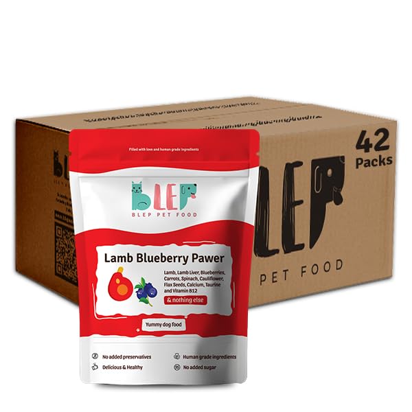 BLEP Lamb Blueberry Pawer 12.6kg (42 Pack of 300g) - Complete Meal for Adult & Puppy|Lamb Liver& Fresh Vegetables|Grain Free, High Protein, Easily Digestible, Zero Preservatives|Human Grade|(Wet) (B0CVN2JF57) Amazon Price History, Amazon Price Tracker