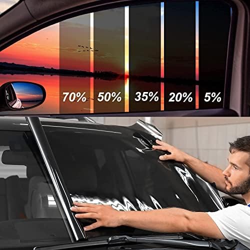 TOYOCO 70% VLT Ceramic Car Window Tint Film - (20in*10ft) Window Privacy Film, 99% Blocks UV & 92% IR Ray, Glare Reduction Blackout Window Film Auto Car Windshield Sun Shade Roll