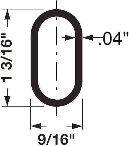 Miniatura 3 de Barra de armario ovalada de 60 pulgadas con soportes finales, cromo pulido, 2 juegos