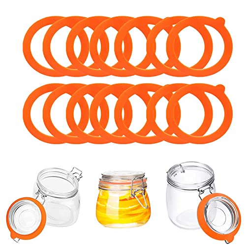 20 Pièces Joints de Pot de Remplacement en Caoutchouc, Anneaux de Joints de Bocal en Caoutchouc, Anneaux de Joints en Caoutchouc HerméTiques, pour Bocaux en Verre, Conserver Les Aliments